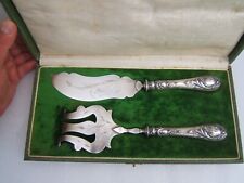 Ancien Couverts service à poisson manche en argent