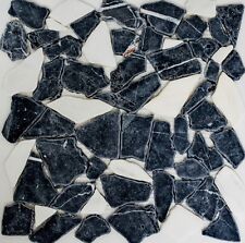 Marbre Fracture Steinmosaik Blanc Gris Crédence de Cuisine Wc Bain Sol WB44-0204