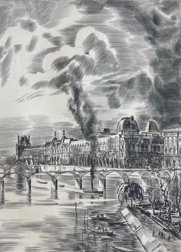 Paris seine louvre - seine, par