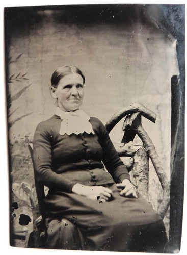 Ferrotype photo femme âgée - ferrotype,
