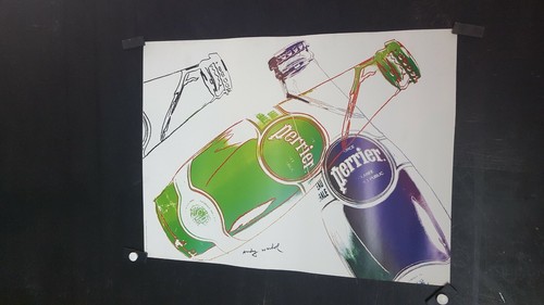 Andy warhol affiche perrier - affiche,