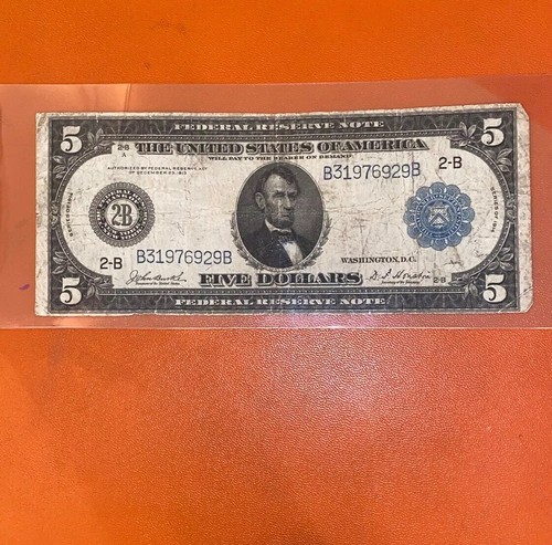 Large 1914 block dollar - 2b,