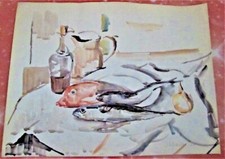 POSTER * ANDRE LEMAITRE * AQUARELLE * NATURE MORTE AU POISSONS *