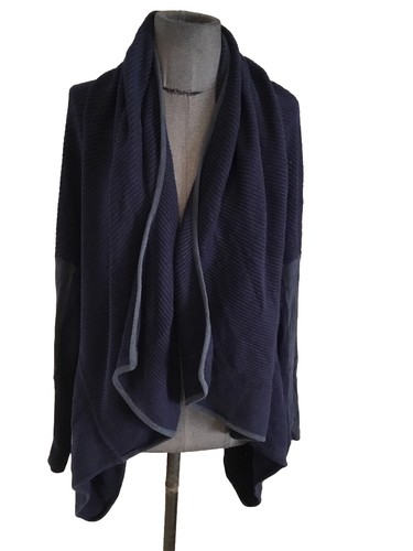 Très beau gilet marine - marine, lin