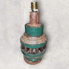 JOLIE LAMPE A POSER ART DECO MONTURE FER Forgé  Bois Moyeu Charrette Vintage