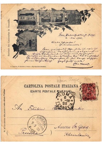 Cpa souvenir des catacombes - cpa,