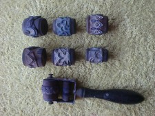 Ancien tanpons pour broderie rouleaux encreur festonnage