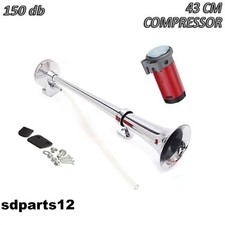 135db Pneumatique Klaxon Chrome Trompe Air Horn Camion Auto Bateau Compresseur