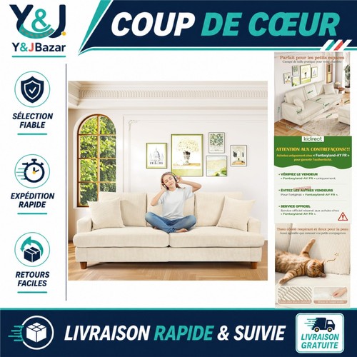 Canapé places beige velours - places,