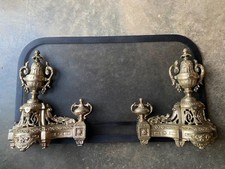 Pare-feu en bronze et métal pour cheminée