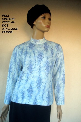 Pull vintage zippe dos - vintage,