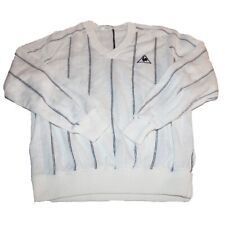 Pull sweat col V à rayures enfant Le Coq Sportif vintage