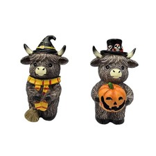 Lot de 2 statues de vache des