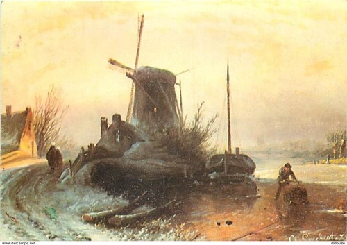 Carte postale moulin - à, vent