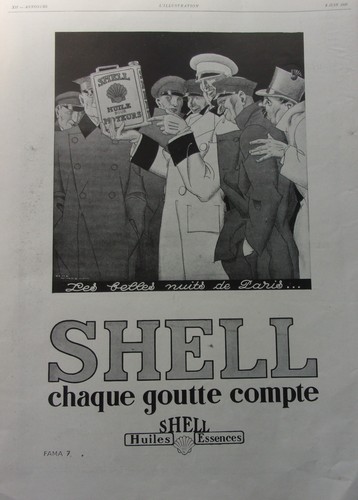 Publicite ancienne shell - ancienne,