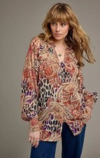 Blouse À Volants Imprimée