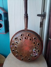 Ancienne Poêle À Marrons En Cuivre 