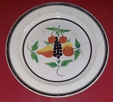 ASSIETTE FAIENCE FORGES LES EAUX RAISON POIRE CERISE