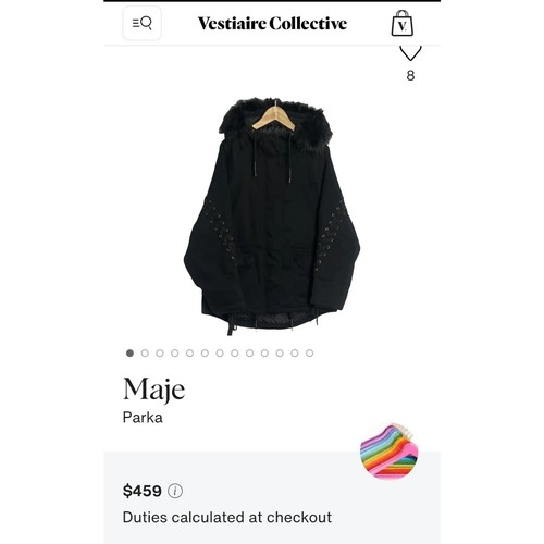 Maje parka coat jacket - jacket, 40