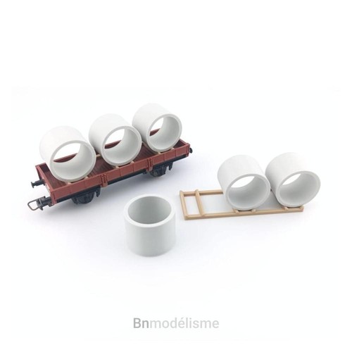 Lot tuyaux béton 87 h0 - ho, béton,