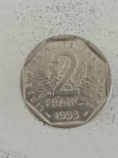 Piece 2 Francs France 1993 Jean Moulin Excellent État 