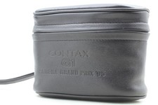 [ COMME NEUF ] Étui pour objectif en cuir Contax G1 Camera Grand Prix '95...