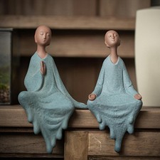 Minuscule bouddha moine Statue