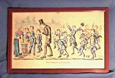 Edmond Lavrate Gravure ancienne 19ème siècle  " nos collégiens en promenade "