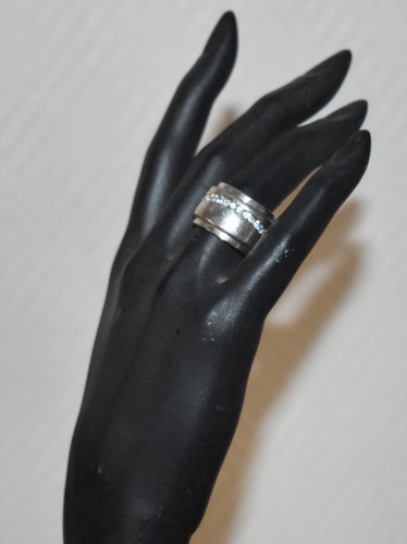 Bague jonc argent massif - en,