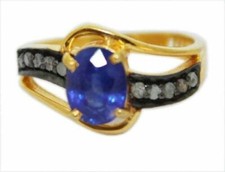 Diamant Pavé Saphir Bleu