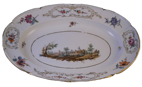 Assiette ovale scénique - assiette, en