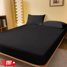 1 pièce de drap de lit couleur unie mat, housse de lit couleur unie pour chambre à coucher, beddi
