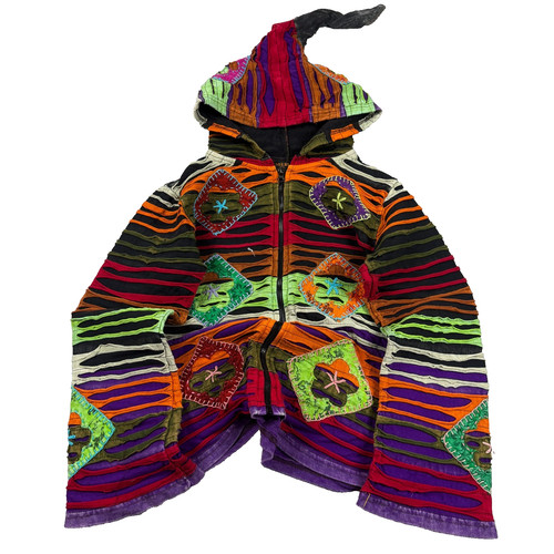 Patchwork hoodie hippie - hoodie,