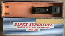 DINKY TOYS originale : TRACTEUR BERLIET et SEMI-REMORQUE PORTE CHAR + BOITE !