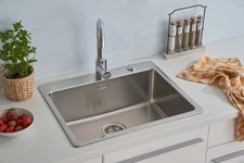 Acier Inox Évier Encastré Évier de Cuisine Évier 60 X 50 CM respekta Chicago