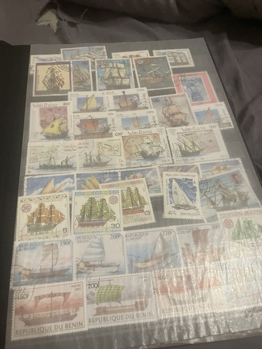 Timbres monde carton de - timbres,