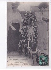 BOURGES: fête des muses, 1908, charrette fleurie - état