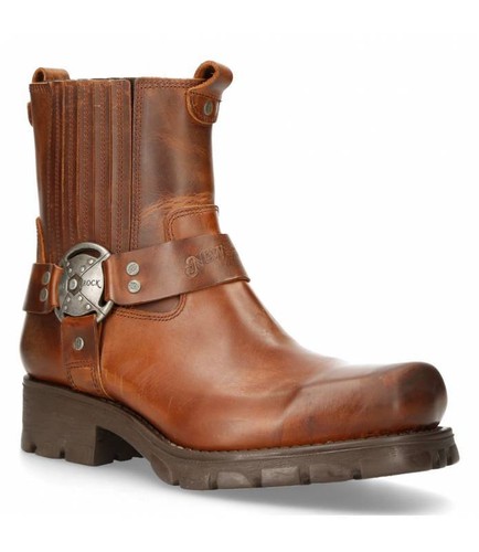 Bottines marron unisexe cuir - marron,