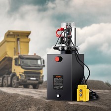 VEVOR Pompe Hydraulique DC 12V 14L Groupe Hydraulique Double Effet Camion-Benne