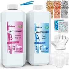 Epoxy Resin Transparente 1.1l/1135kg Kit - 1 1 Ratio Revêtement en résine épo...