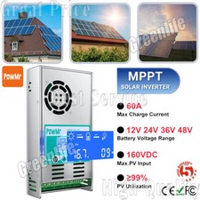 Contrôleur de charge solaire MPPT 60A 12V 24V 36V 48V Auto régulateur de panneau