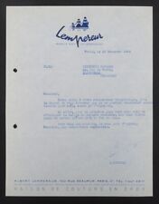 Facture 1952 PARIS LEMPEREUR