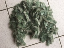 écharpe fourrure lapin turquoise neuve fabrication francaise