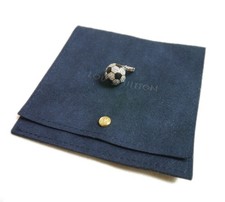 Authentique collier breloque LOUIS VUITTON haut ballon de football or blanc #...