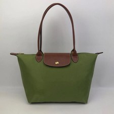 Sac fourre-tout Longchamp Le Pliage toile recyclée verte
