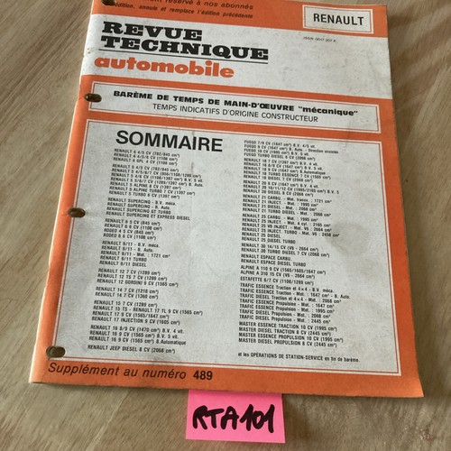 Renault temps main oeuvre - temps,