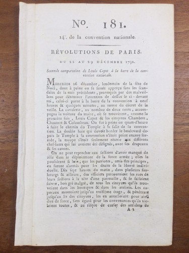 Procès louis xvi 1792 rare - louis,