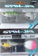 Lot de 2 leurres Quantum Spin Jig UV Active  35g Firetiger Ghost