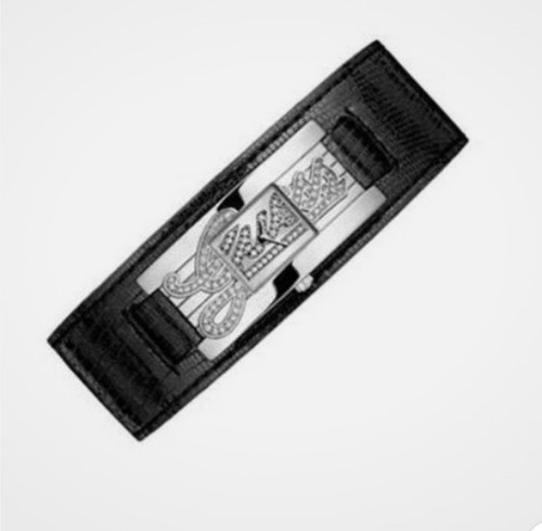 Guess black leather cuff - leather,