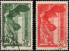 n°354 et 355 oblitérés, "